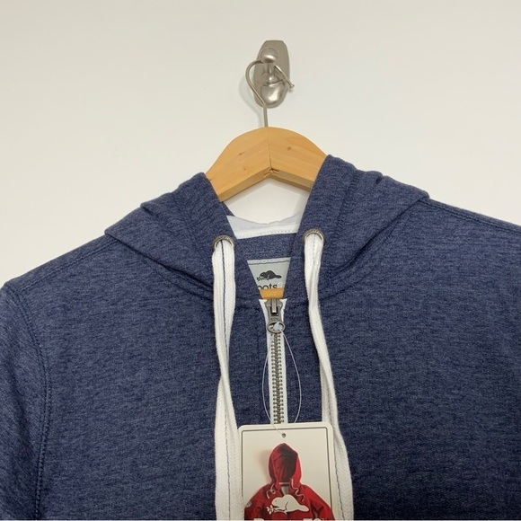 Roots73 Size Small Sandy Lake FZ Fleece Hoody. Ink Blue Heather. Style#98702. - Picture 3 of 9